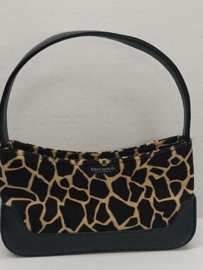 kate spade Black and Tan Giraffe-Pattern Shoulder Bag